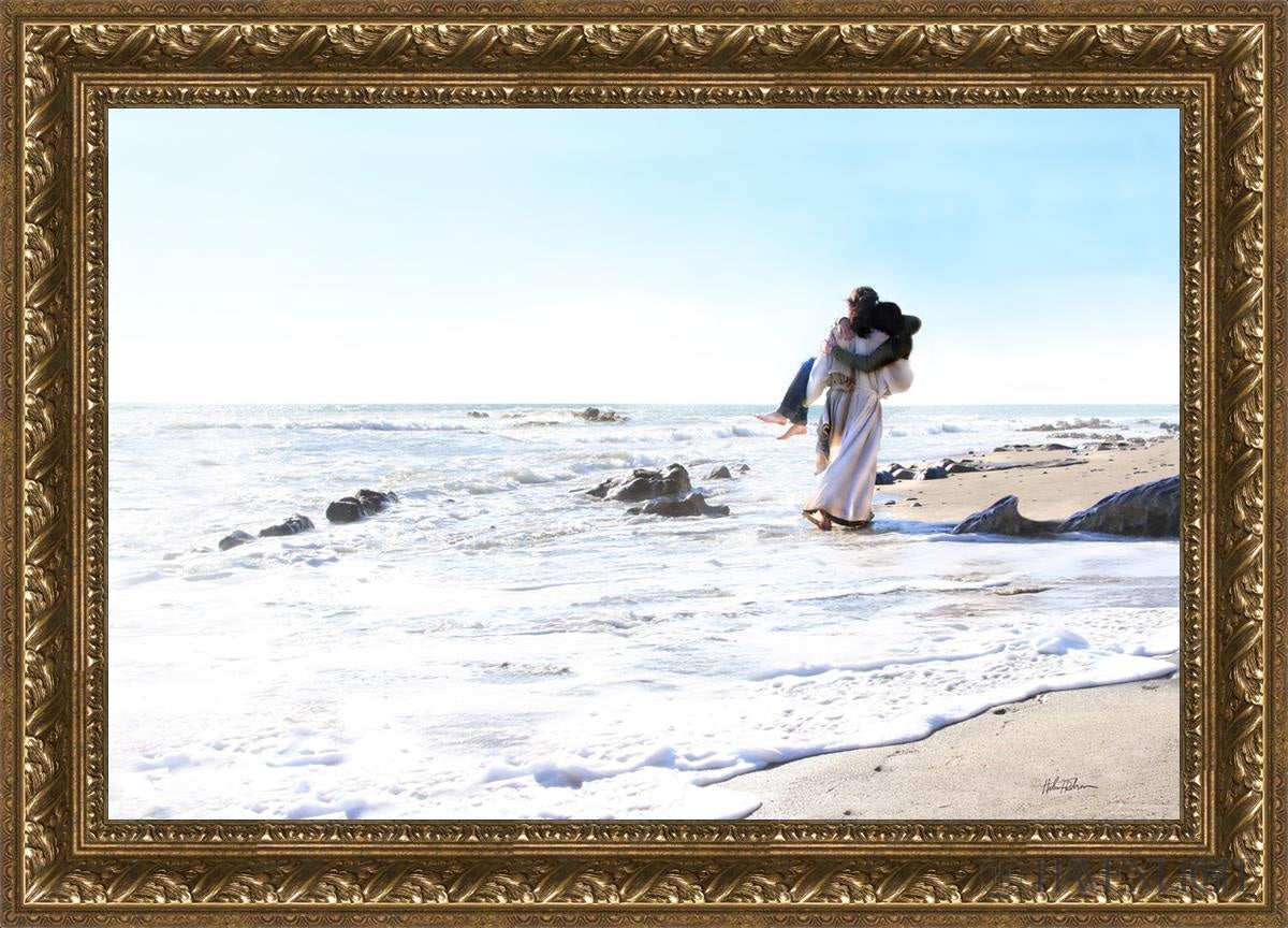 Footprints Open Edition Canvas / 30 X 20 Gold 35 3/4 25 Art