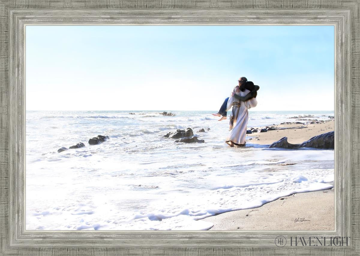 Footprints Open Edition Canvas / 30 X 20 Silver 34 3/4 24 Art