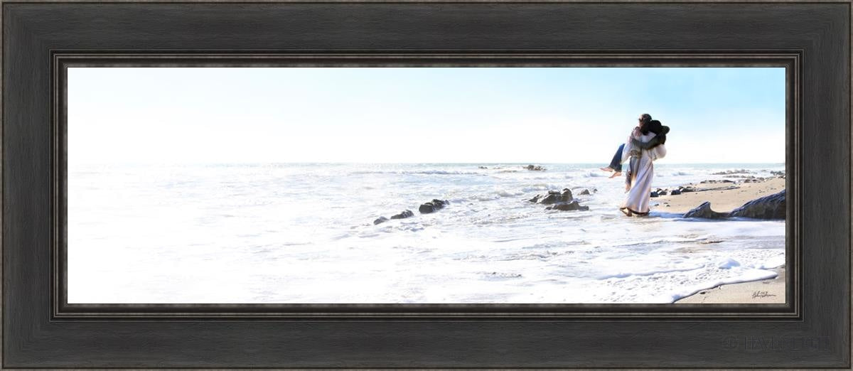 Footprints Open Edition Canvas / 36 X 12 Black 42 1/2 18 Art