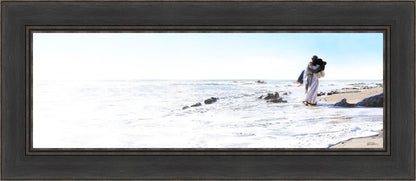 Footprints Open Edition Canvas / 36 X 12 Black 42 1/2 18 Art
