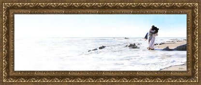 Footprints Open Edition Canvas / 36 X 12 Gold 41 3/4 17 Art