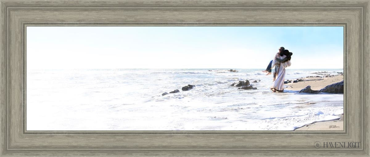 Footprints Open Edition Canvas / 36 X 12 Gray 41 3/4 17 Art