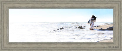 Footprints Open Edition Canvas / 36 X 12 Gray 41 3/4 17 Art