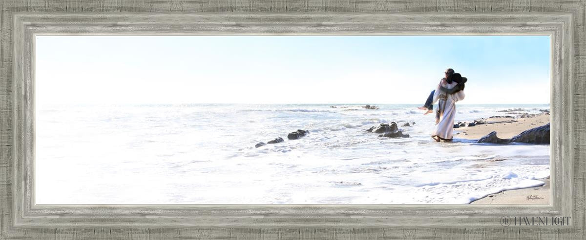 Footprints Open Edition Canvas / 36 X 12 Silver 40 3/4 16 Art