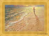 Footprints Open Edition Canvas / 36 X 24 22K Gold Leaf 44 3/8 32 Art