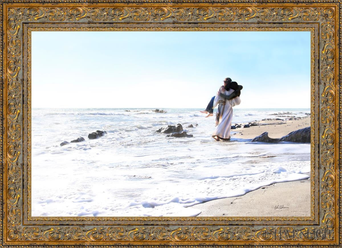 Footprints Open Edition Canvas / 36 X 24 Gold 43 3/4 31 Art