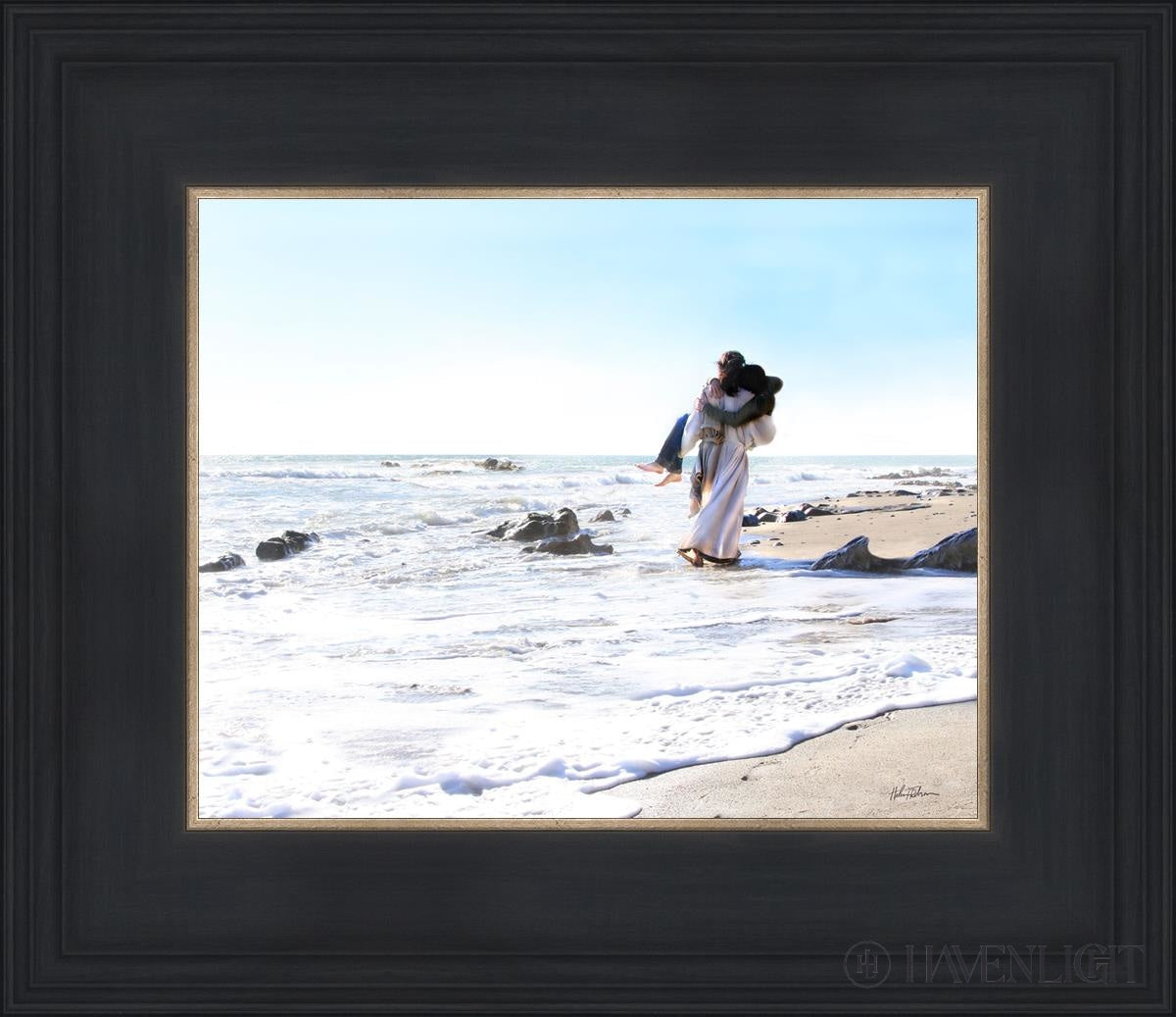 Footprints Open Edition Print / 10 X 8 Black 14 3/4 12 Art
