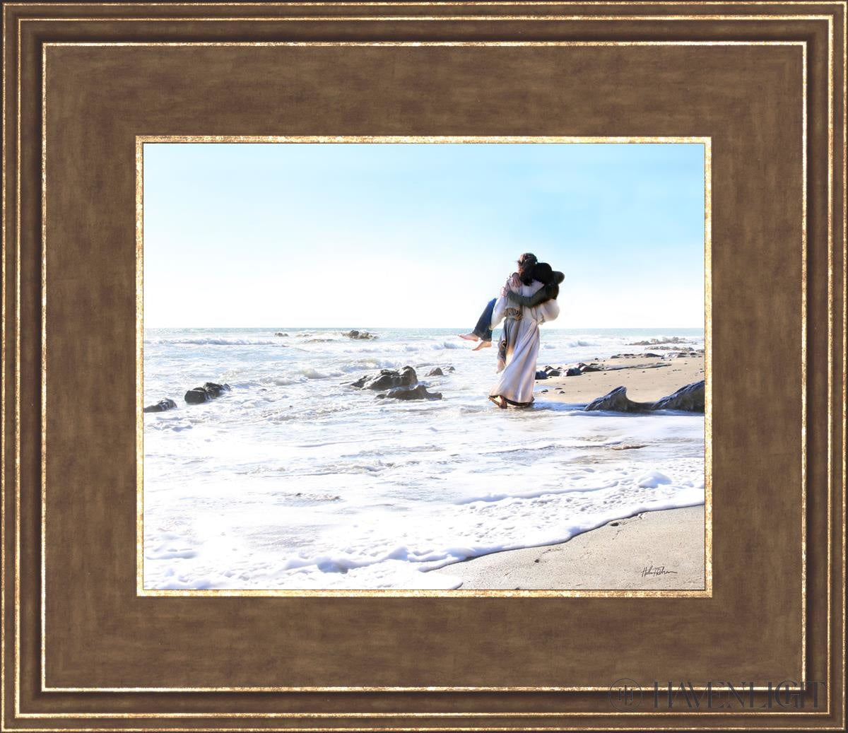 Footprints Open Edition Print / 10 X 8 Gold 14 3/4 12 Art