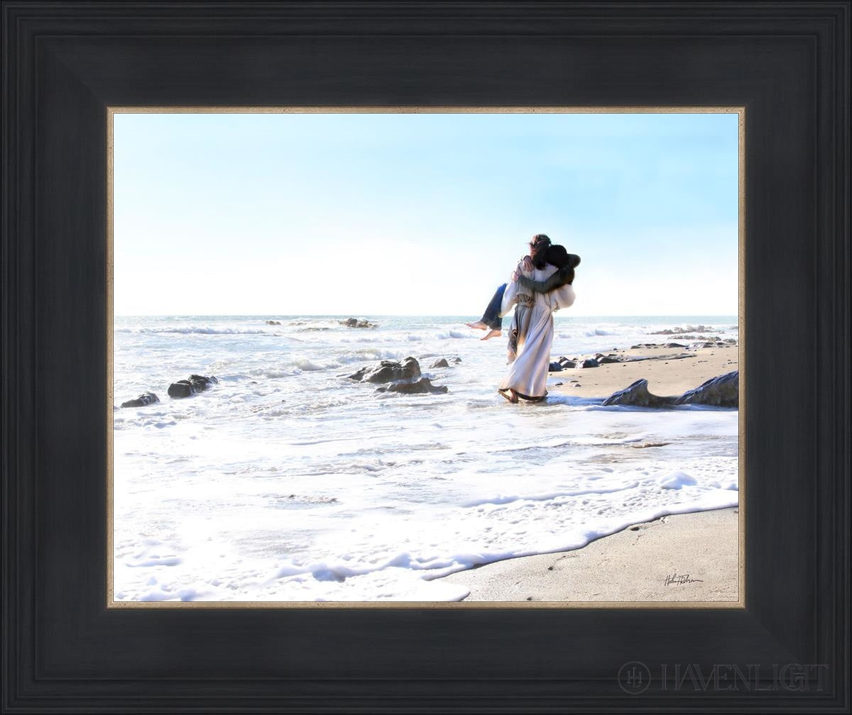 Footprints Open Edition Print / 14 X 11 Black 18 3/4 15 Art