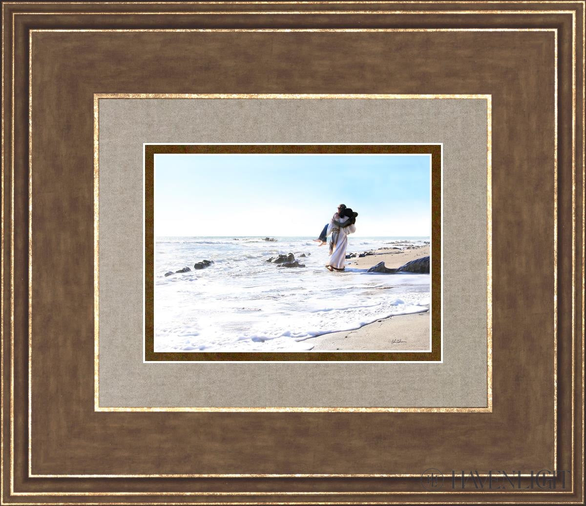 Footprints Open Edition Print / 7 X 5 Gold 14 3/4 12 Art