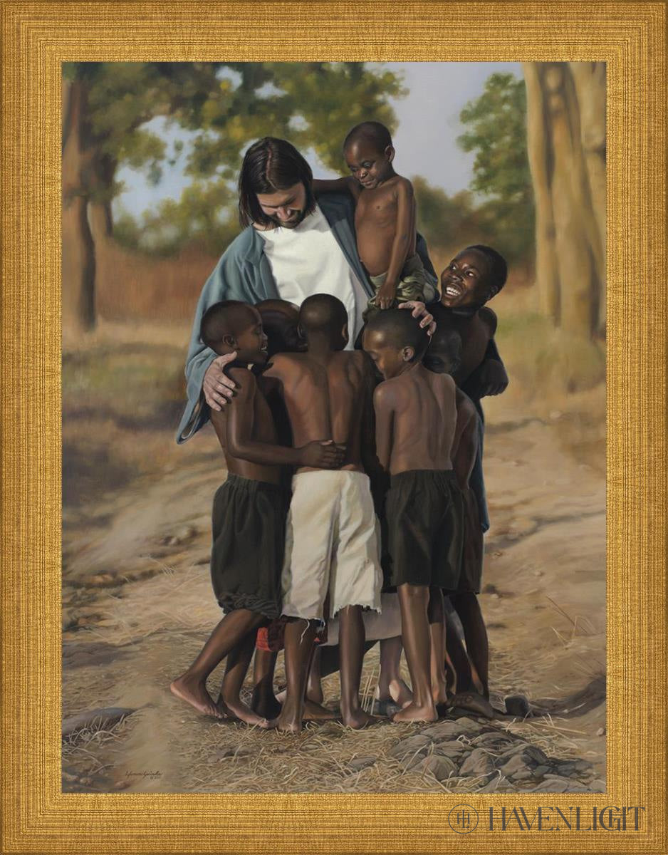 For All Mankind Open Edition Print / 9 X 12 Matte Gold 10 3/4 13 Art
