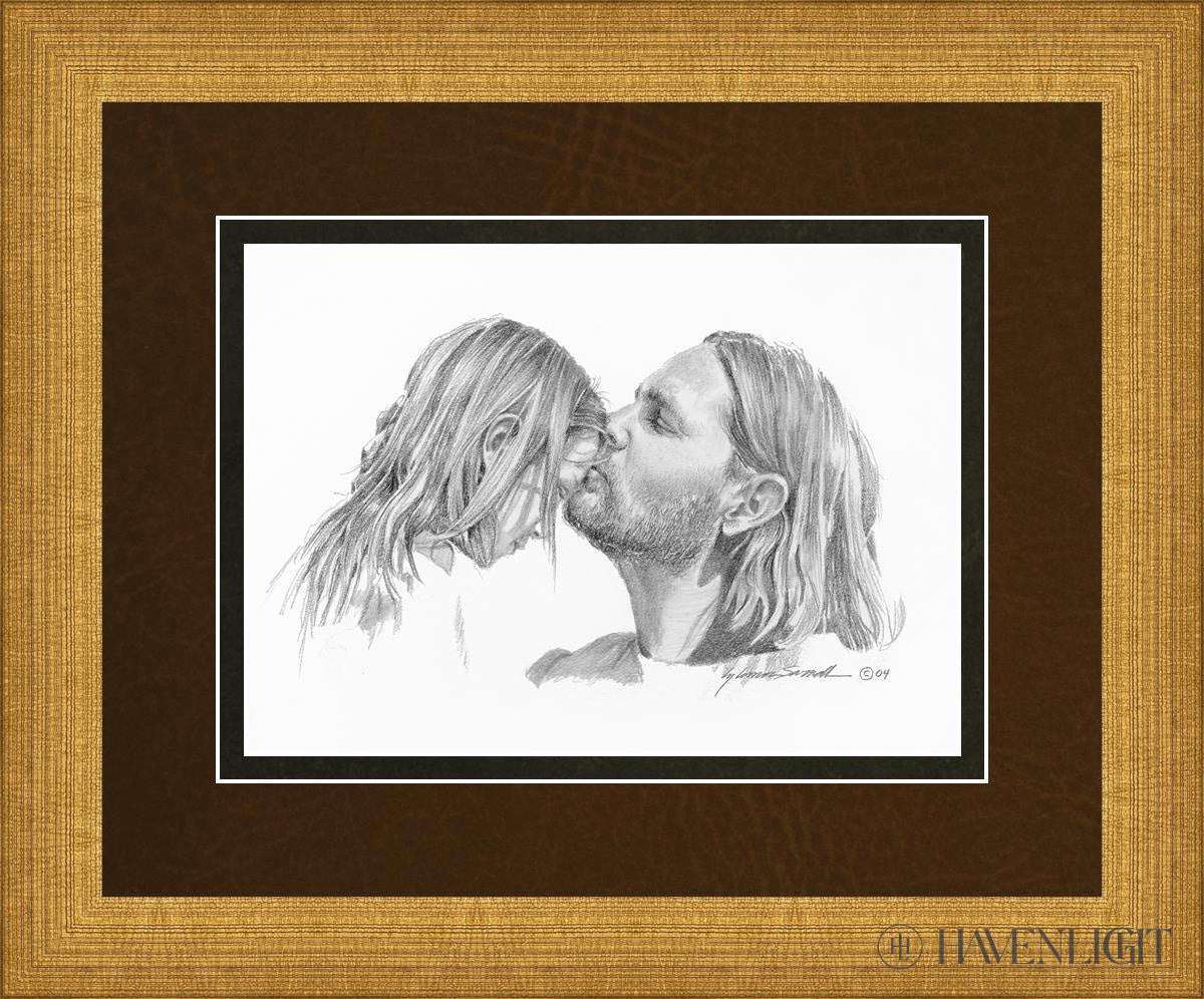 For Of Such Is The Kingdom Heaven Open Edition Print / 7 X 5 Matte Gold 11 3/4 9 Art