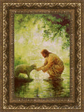 Gentle Shepherd Open Edition Canvas / 12 X 18 Gold 17 3/4 23 Art