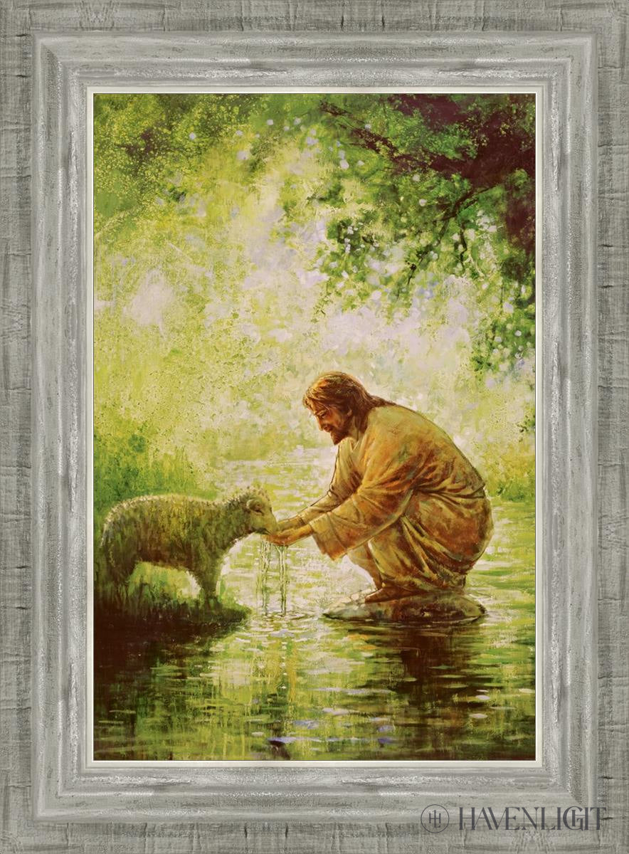 Gentle Shepherd Open Edition Canvas / 12 X 18 Silver 16 3/4 22 Art