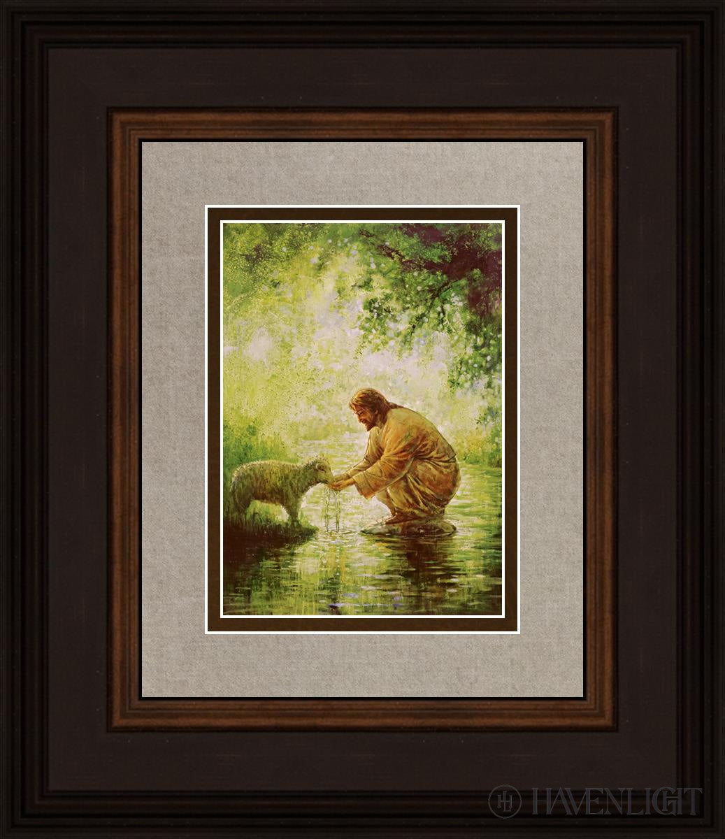 Gentle Shepherd Open Edition Print / 5 X 7 Brown 12 3/4 14 Art