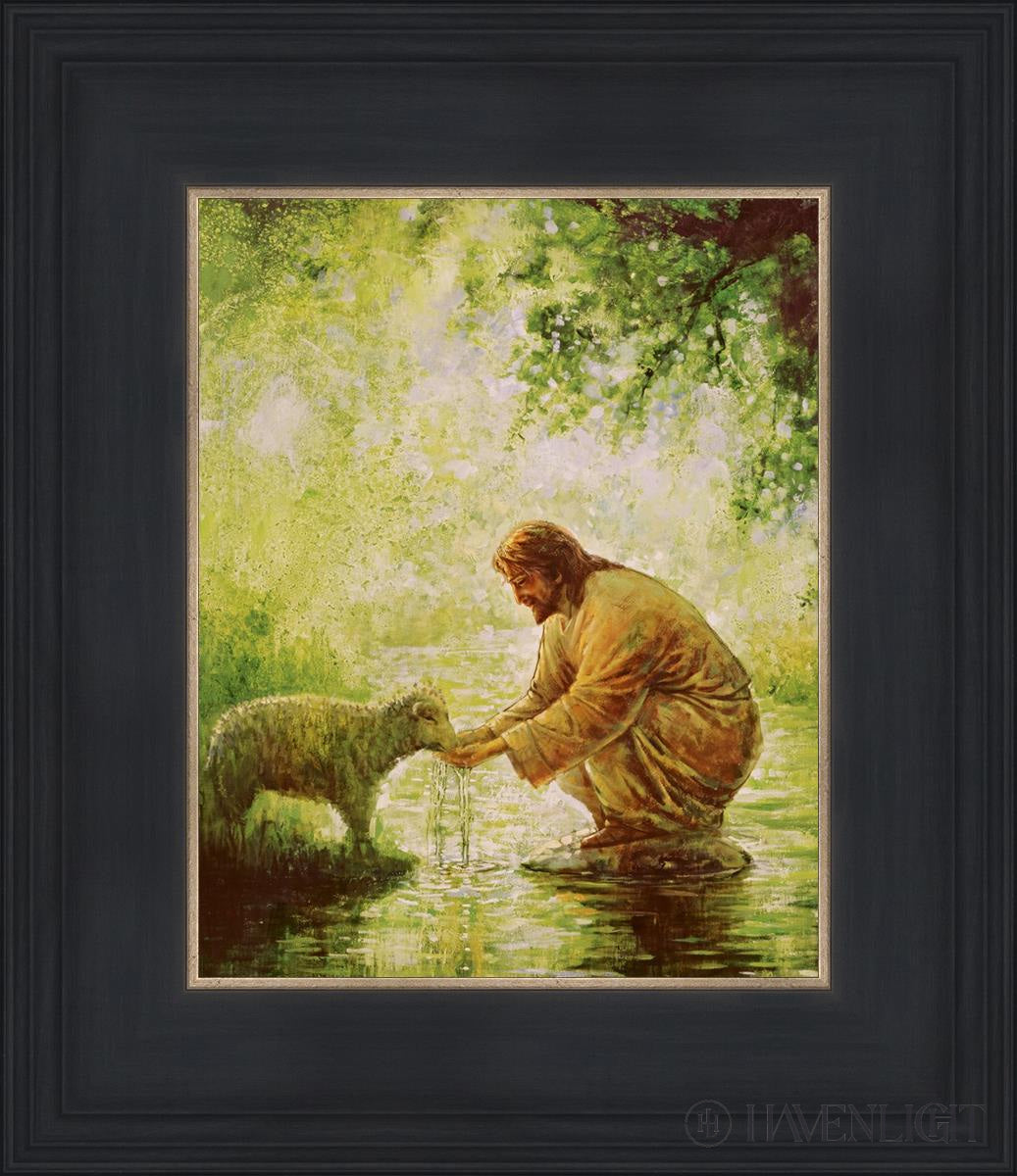 Gentle Shepherd Open Edition Print / 8 X 10 Black 12 3/4 14 Art