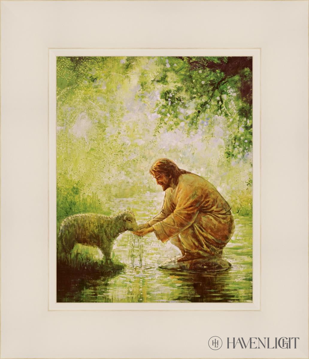 Gentle Shepherd Open Edition Print / 8 X 10 White 12 1/4 14 Art