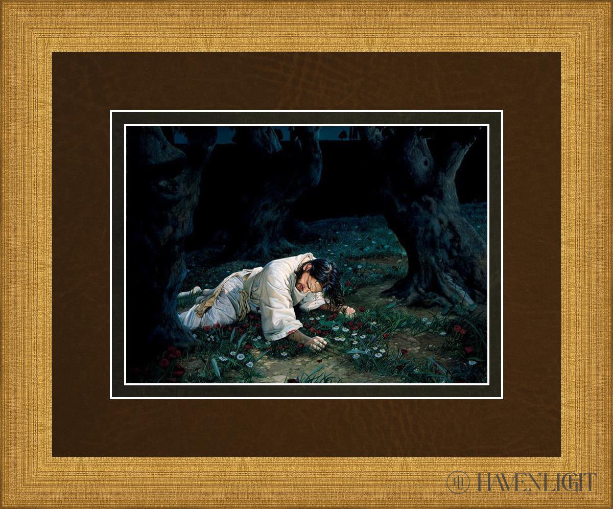 Gethsemane Open Edition Print / 7 X 5 Matte Gold 11 3/4 9 Art