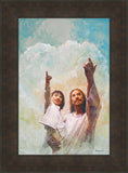 God Is Love Open Edition Canvas / 20 X 30 Bronze Frame 27 3/4 37 Art