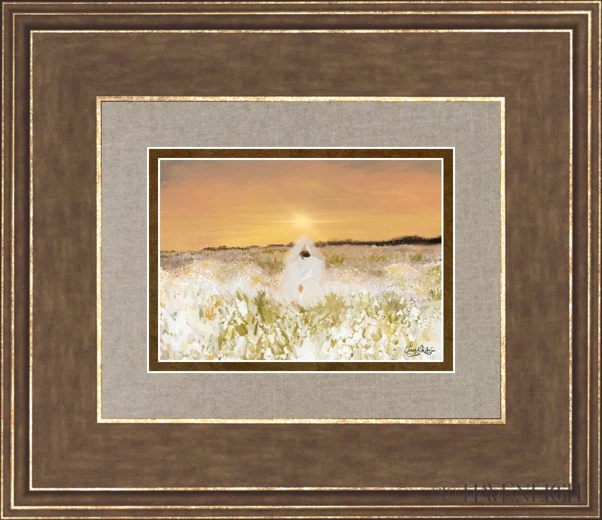 He Has Come Open Edition Print / 7 X 5 Gold 14 3/4 12 Art