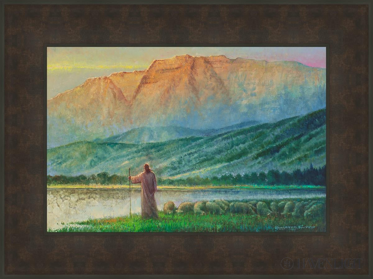 Heaven And Earth Open Edition Canvas / 24 X 16 Bronze Frame 31 3/4 23 Art