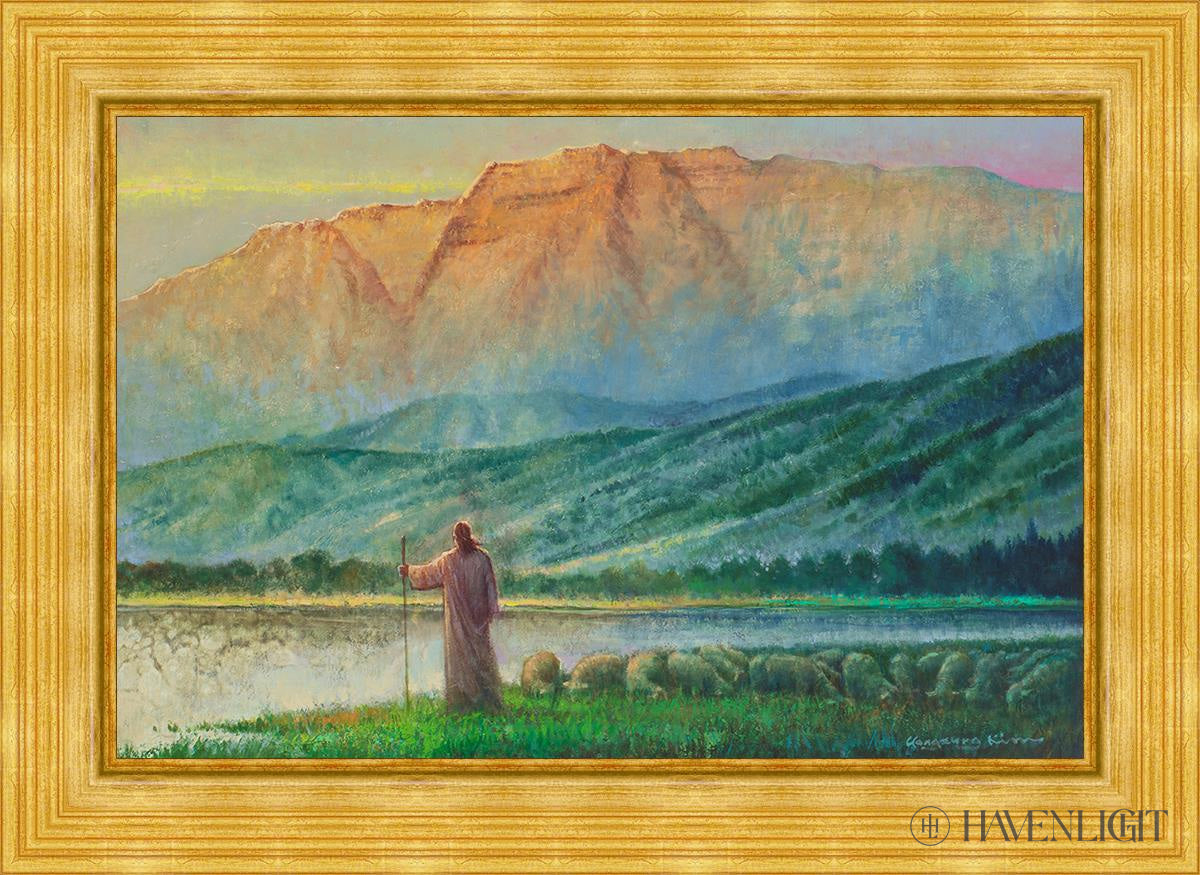Heaven And Earth Open Edition Canvas / 36 X 24 Gold Metal Leaf 44 3/8 32 Art