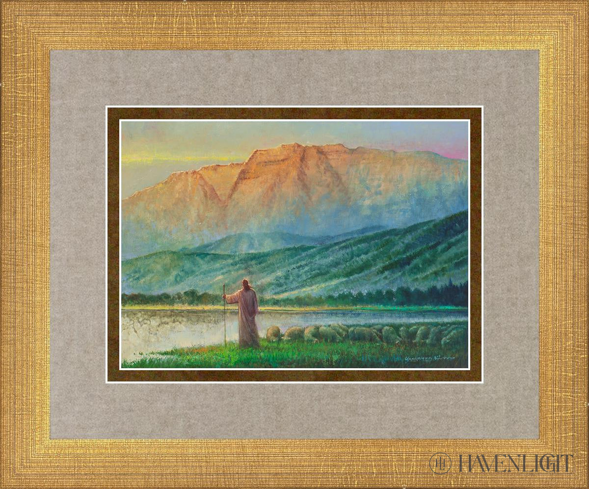 Heaven And Earth Open Edition Print / 7 X 5 Matte Gold 11 3/4 9 Art