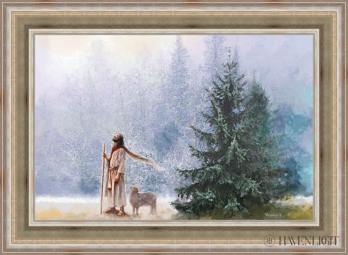 Heavenward Open Edition Canvas / 36 X 24 Colonial Silver Metal Leaf 44 3/4 32 Art