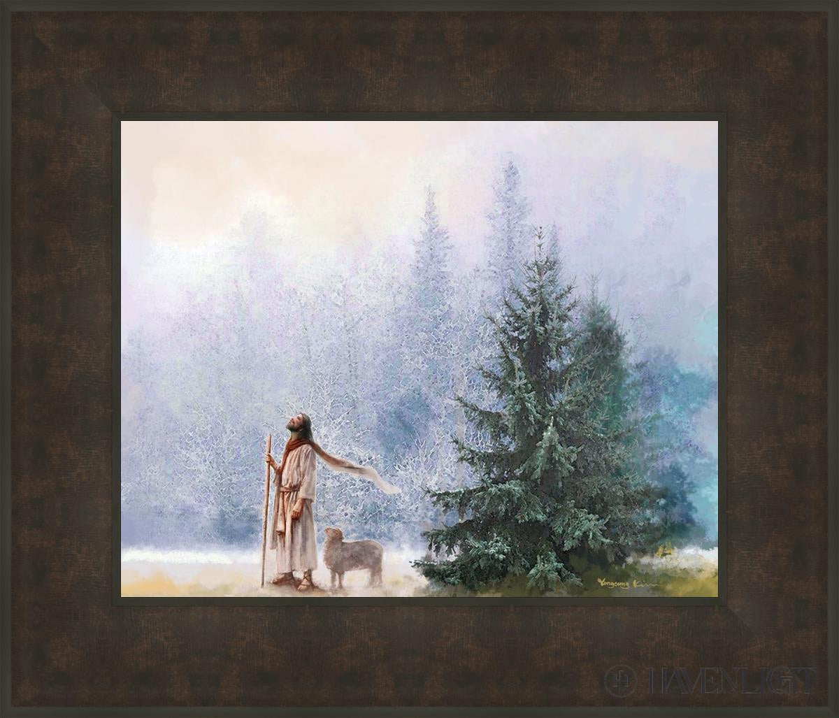 Heavenward Open Edition Print / 20 X 16 Bronze Frame 27 3/4 23 Art