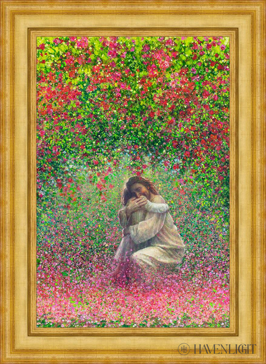 Here In My Arms Open Edition Canvas / 24 X 36 Colonial Gold Metal Leaf 32 3/4 44 Art