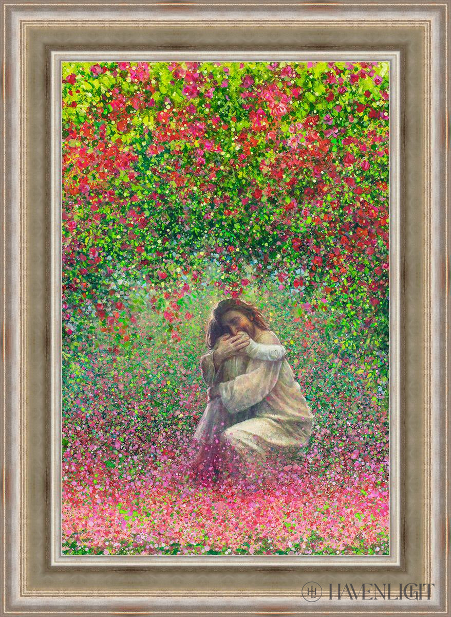 Here In My Arms Open Edition Canvas / 24 X 36 Colonial Silver Metal Leaf 32 3/4 44 Art