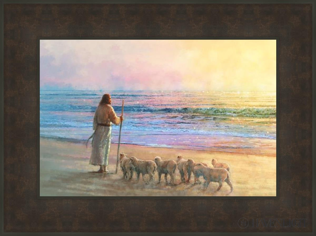 His Fold Open Edition Canvas / 24 X 16 Bronze Frame 31 3/4 23 Art
