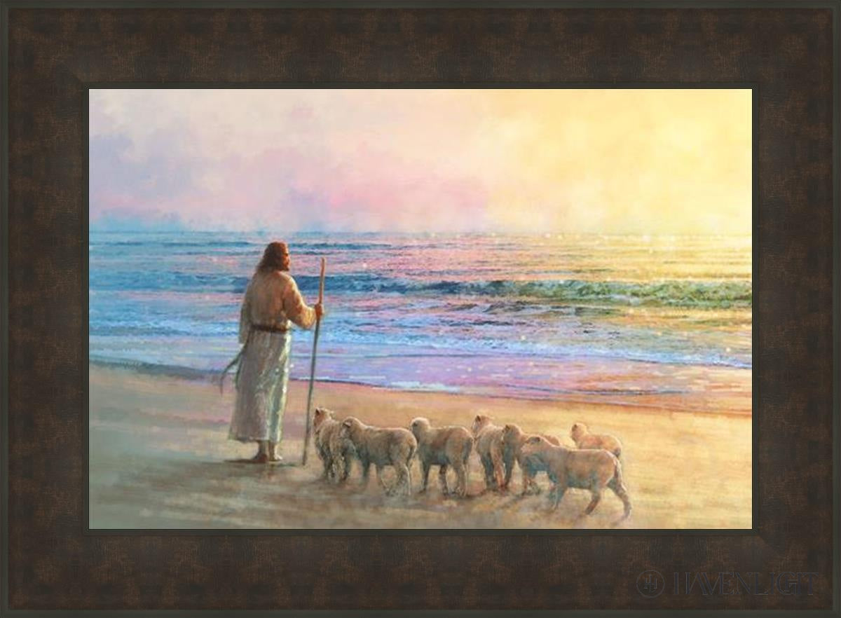 His Fold Open Edition Canvas / 30 X 20 Bronze Frame 37 3/4 27 Art