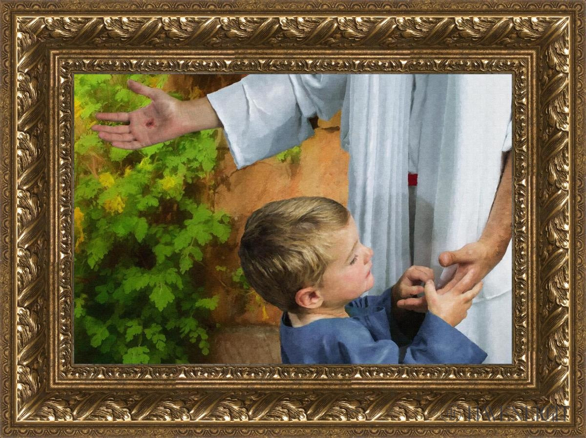 His Hands Open Edition Canvas / 18 X 12 Gold 23 3/4 17 Art