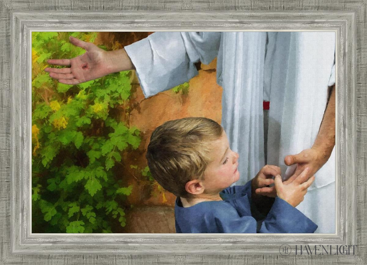 His Hands Open Edition Canvas / 24 X 16 Silver 28 3/4 20 Art