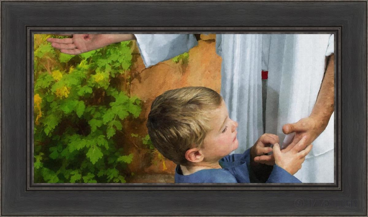 His Hands Open Edition Canvas / 30 X 15 Black 36 1/2 21 Art