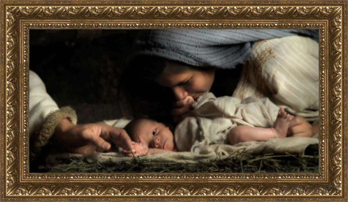 His Hands Open Edition Canvas / 30 X 15 Gold 35 3/4 20 Art