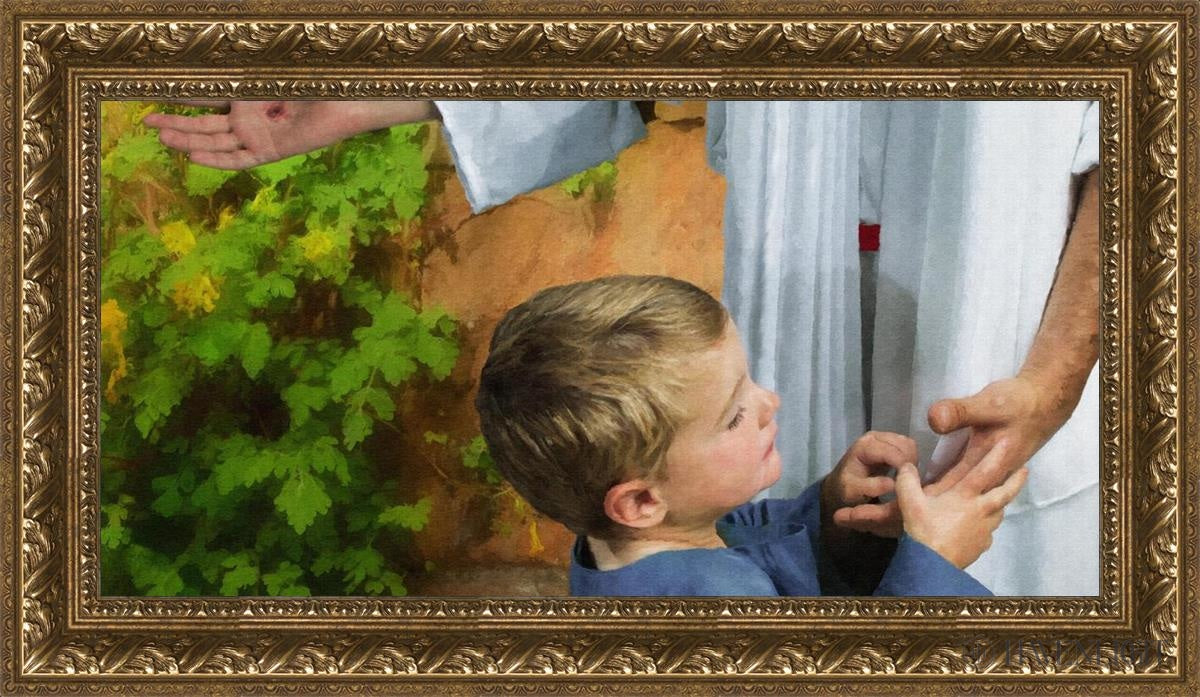 His Hands Open Edition Canvas / 30 X 15 Gold 35 3/4 20 Art