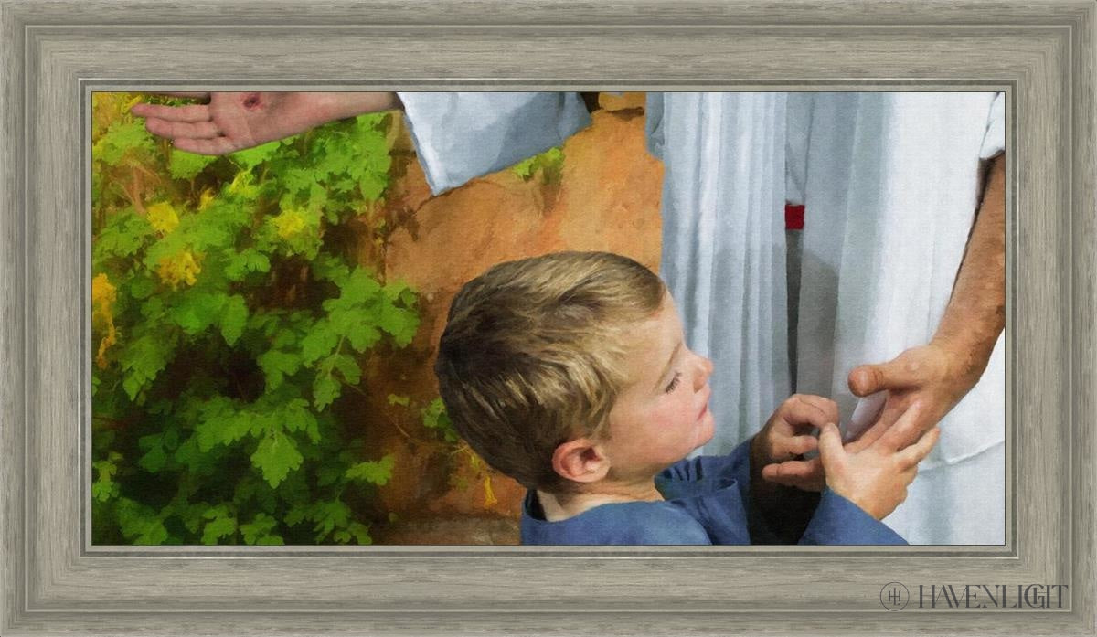 His Hands Open Edition Canvas / 30 X 15 Gray 35 3/4 20 Art