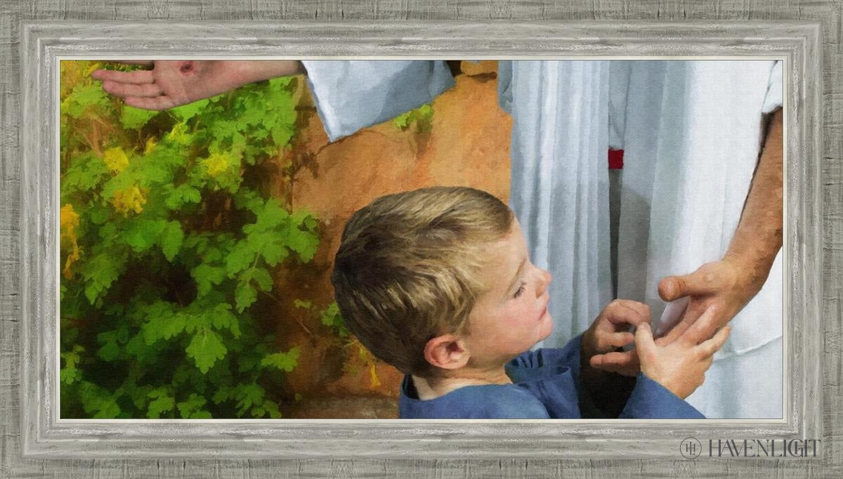 His Hands Open Edition Canvas / 30 X 15 Silver 34 3/4 19 Art