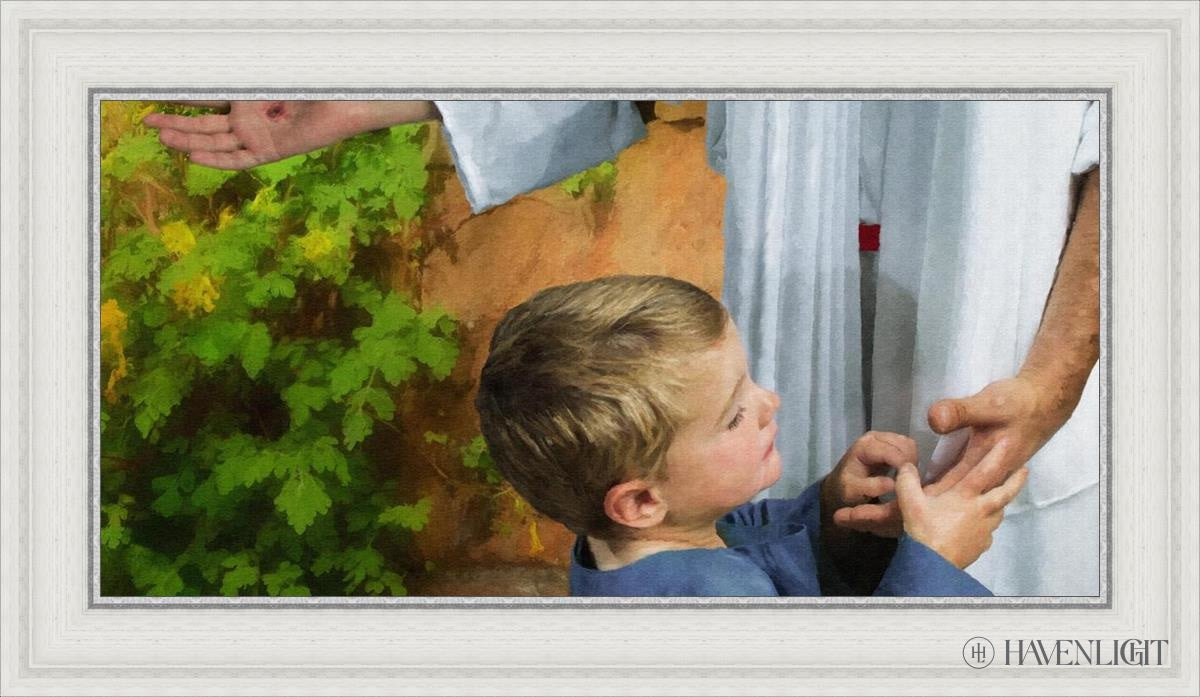 His Hands Open Edition Canvas / 30 X 15 White 35 3/4 20 Art