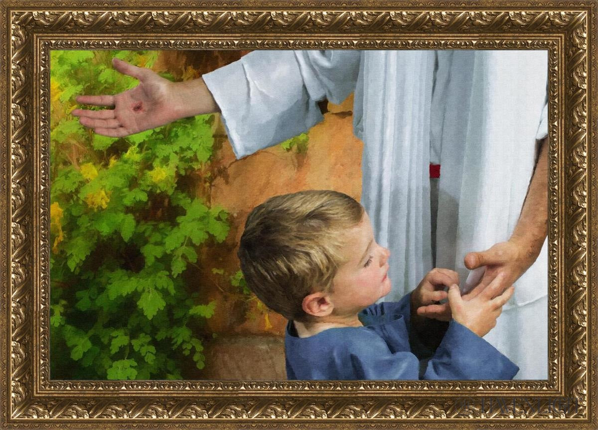 His Hands Open Edition Canvas / 30 X 20 Gold 35 3/4 25 Art
