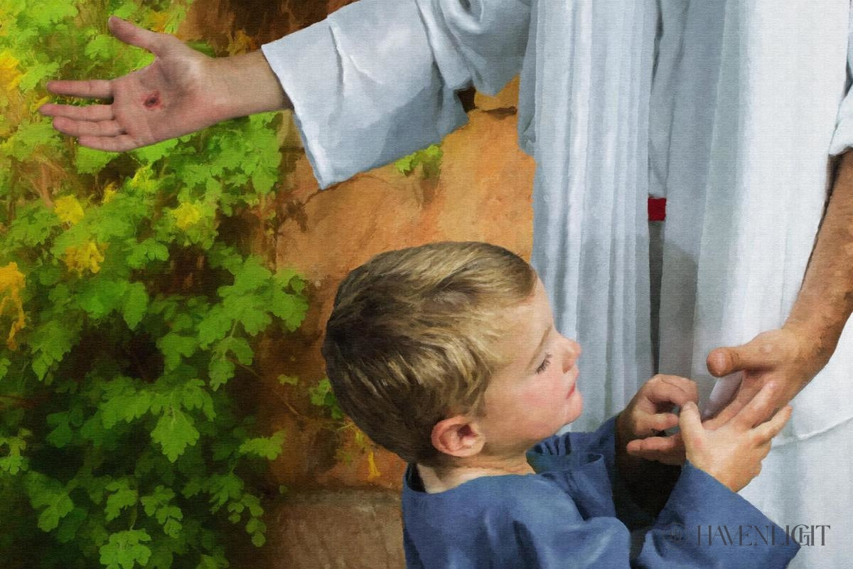 His Hands Open Edition Canvas / 30 X 20 Rolled In Tube Art