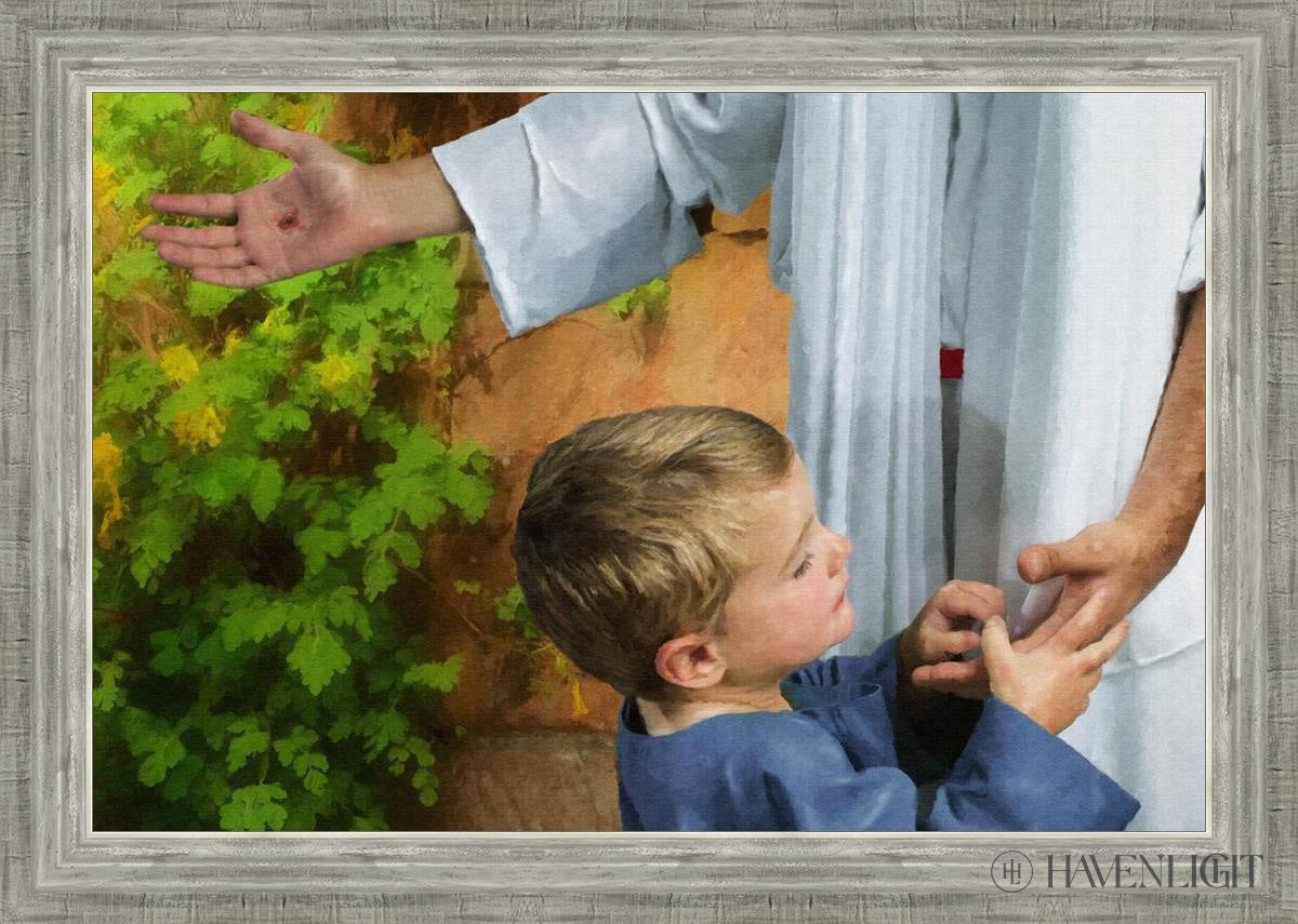 His Hands Open Edition Canvas / 30 X 20 Silver 34 3/4 24 Art