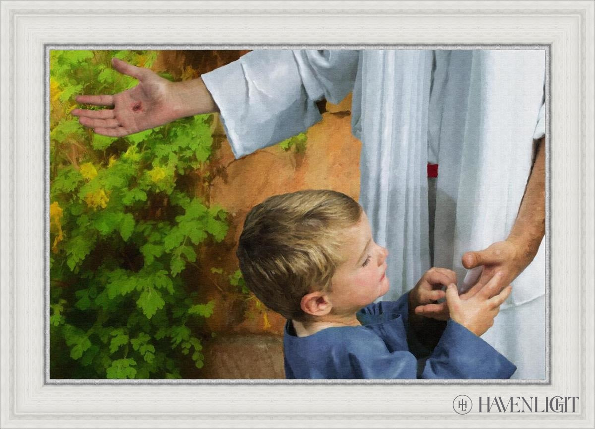 His Hands Open Edition Canvas / 30 X 20 White 35 3/4 25 Art