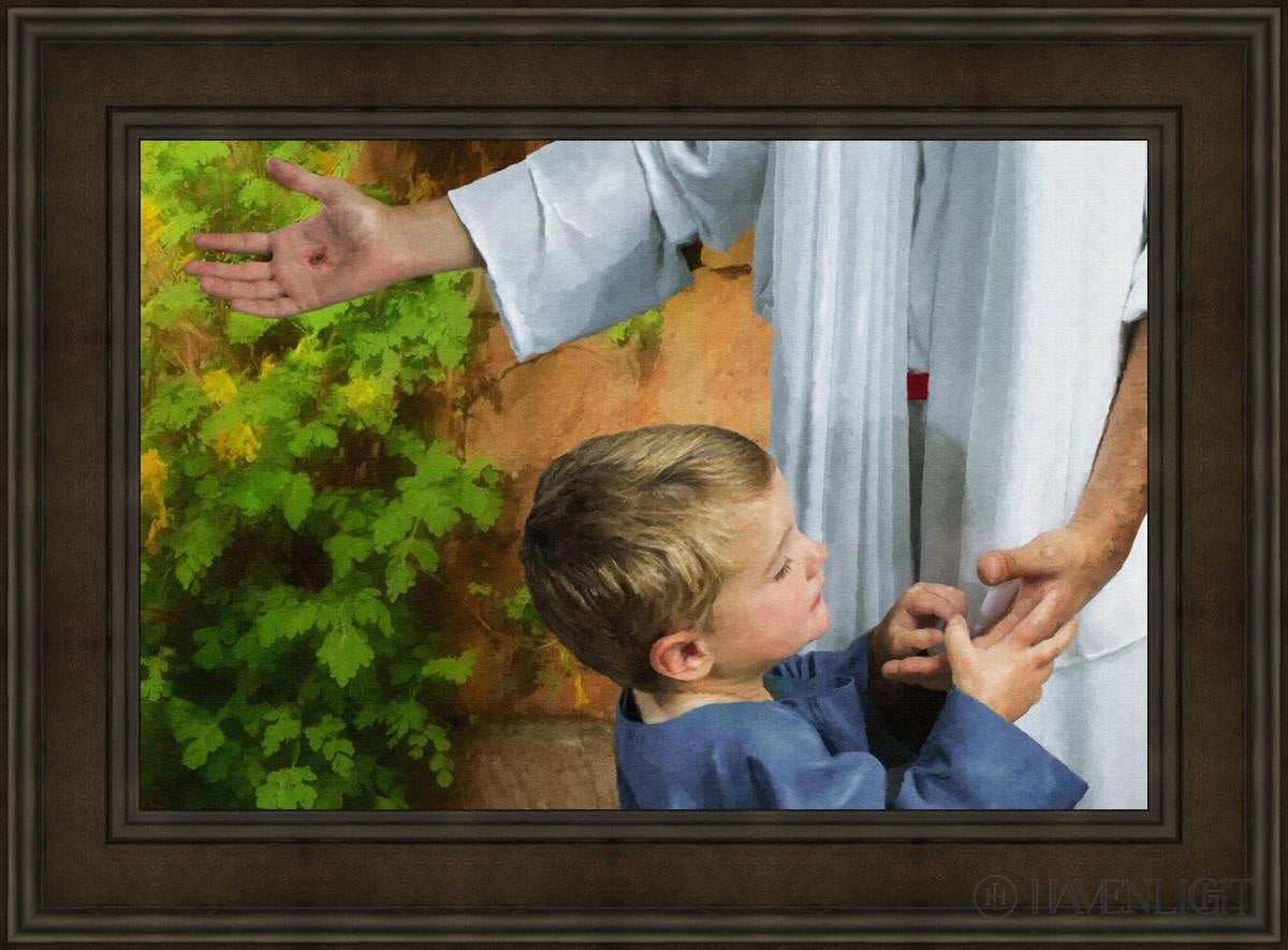 His Hands Open Edition Canvas / 36 X 24 Brown 45 3/4 33 Art