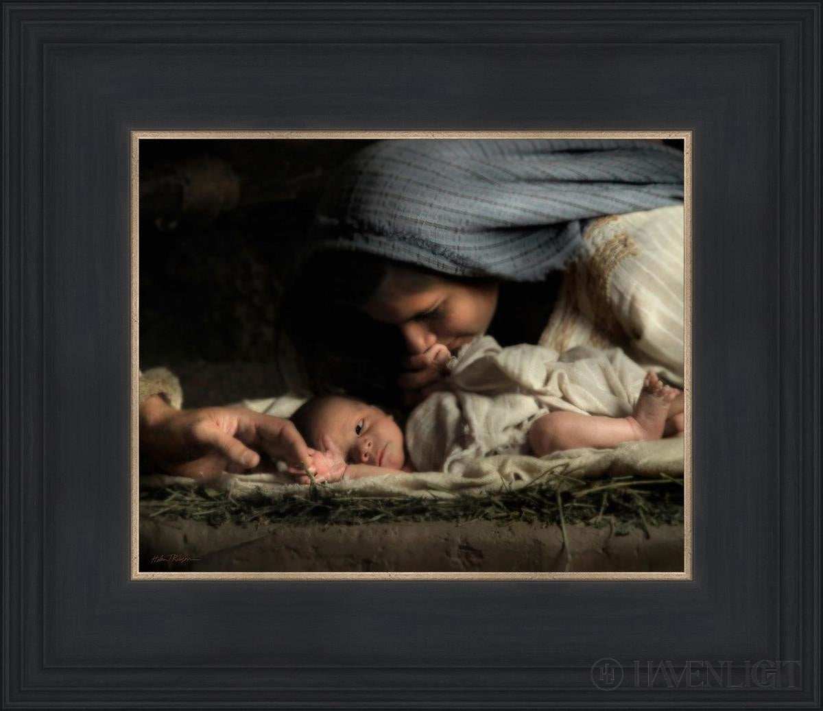 His Hands Open Edition Print / 10 X 8 Black 14 3/4 12 Art