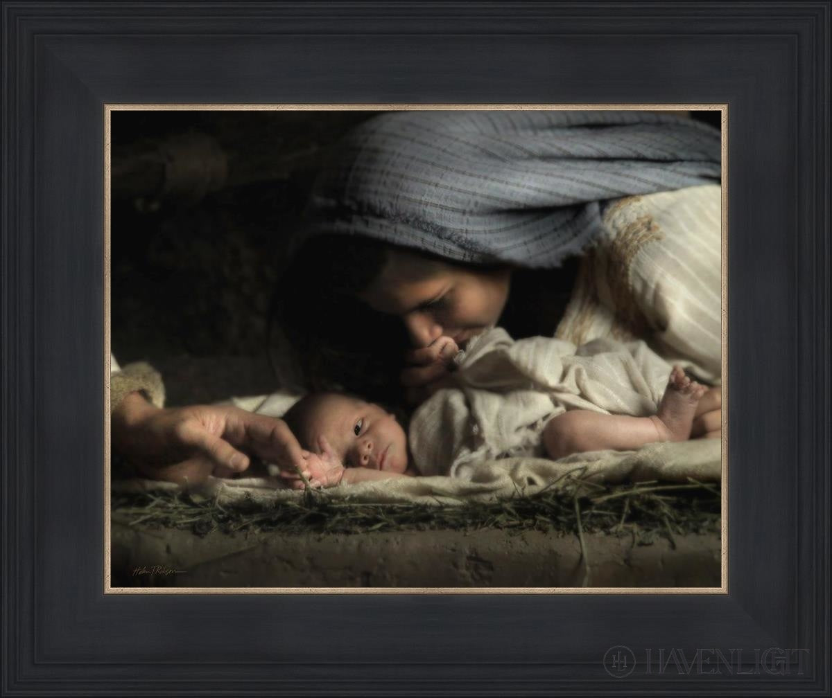 His Hands Open Edition Print / 14 X 11 Black 18 3/4 15 Art