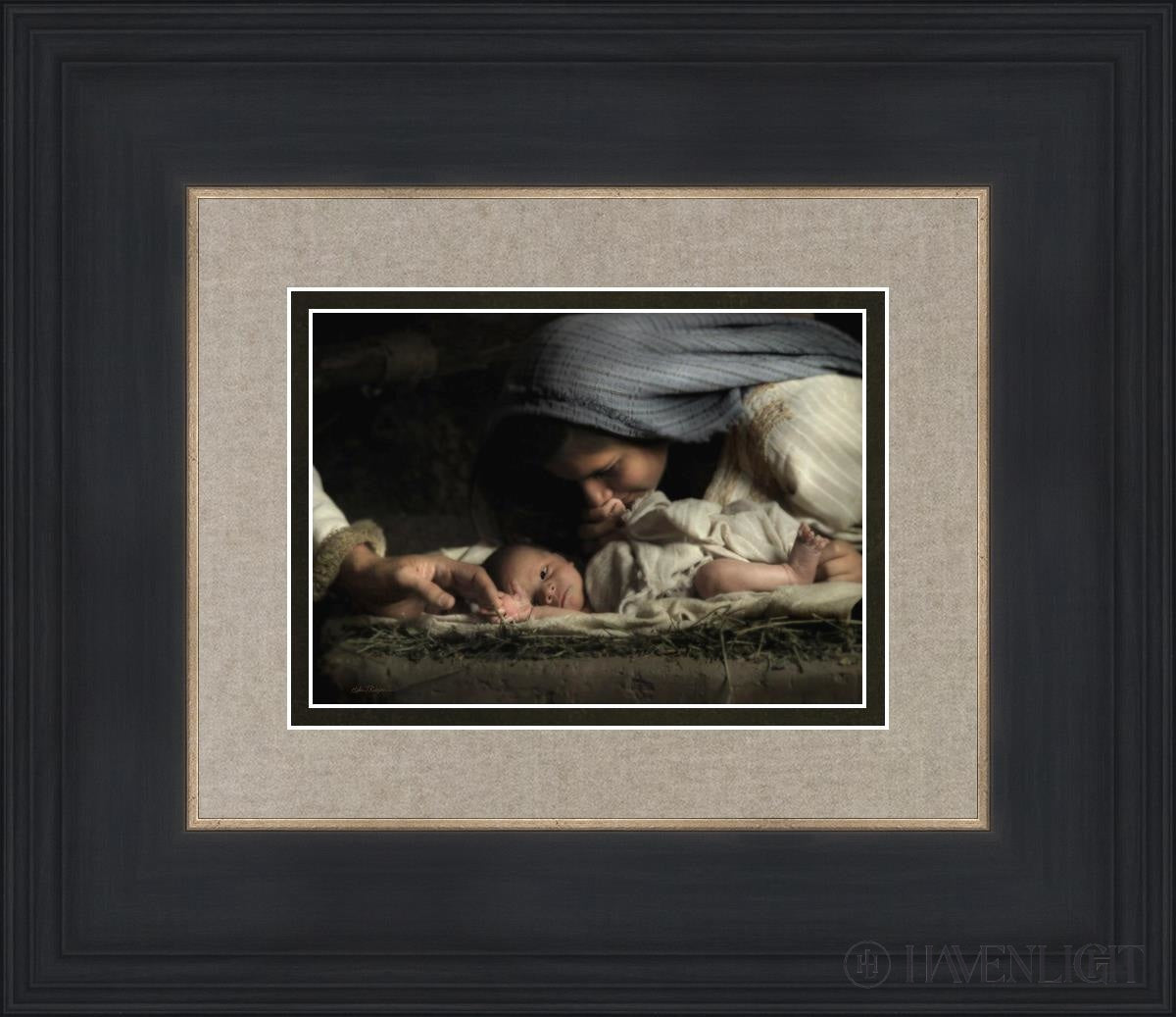 His Hands Open Edition Print / 7 X 5 Black 14 3/4 12 Art