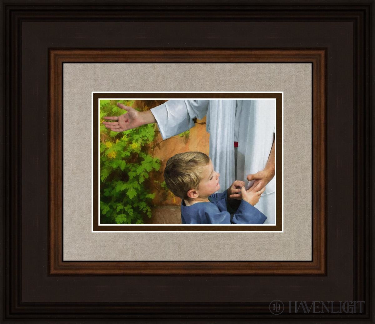 His Hands Open Edition Print / 7 X 5 Brown 14 3/4 12 Art